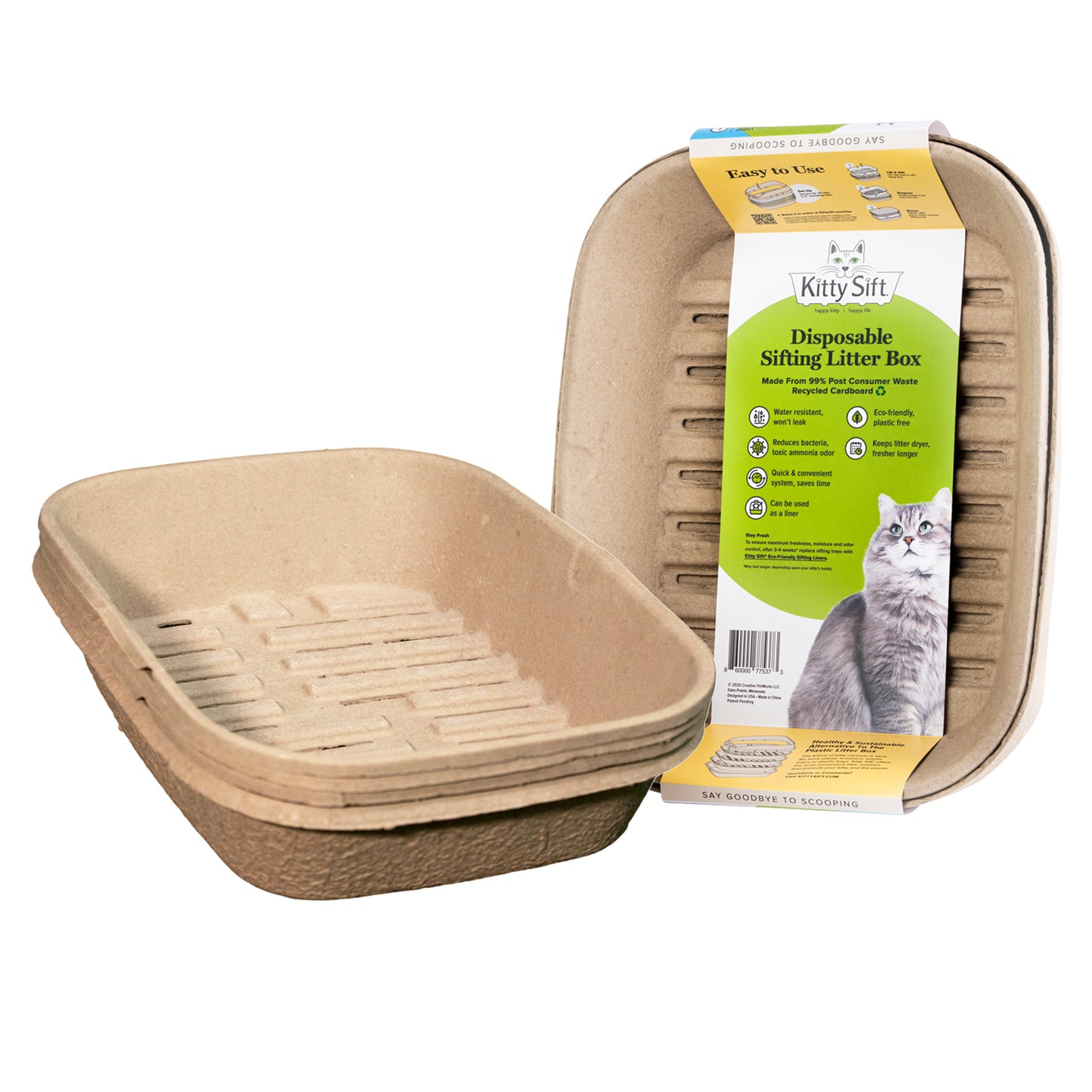 SmartyKat Kitty Sift Disposable Sifter Cat Litter Box Large 860000775304