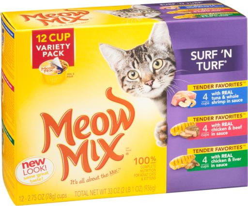 Meow Mix Tndr Fav Sfd Vrty 4 - 12pck {l - 1} C= 799599 - Cat