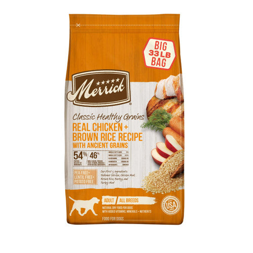 Merrick Classic Healthy Grains Real Chicken Dry Dog Recipe 33 lb
