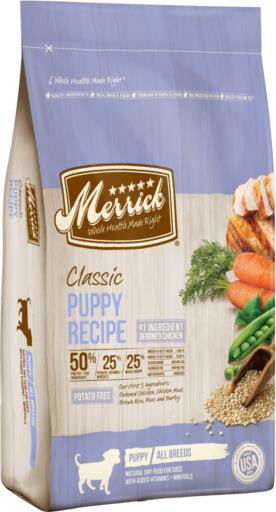 Merrick Classic Puppy Recipe 4lb C=6 {L-1} 295281 022808353010