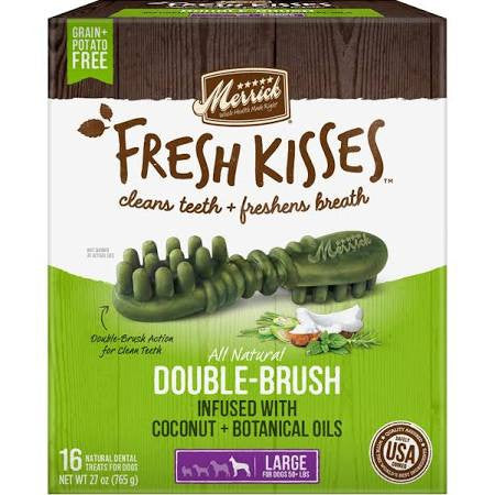 Merrick Fresh Kisses Large Coconut Oil/Botanical 16ct Box {L + 1x} 295792 - Dog