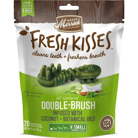 Merrick Fresh Kisses Xsmall Coconut Oil/Botanical 20ct Bag {L + 1x} 295781 - Dog