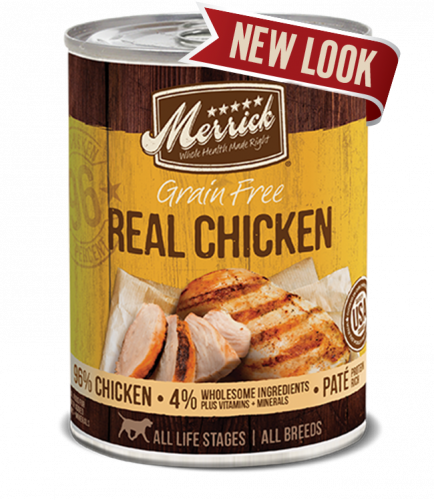 Merrick Grain Free 96% Real Chicken Recipe 12/12.7oz {L - 1x} 295846 - Dog