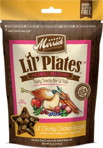 Merrick Lil Plates Lil’ Chunky Chicken Recipe Training Treats 5oz {L - 1} 295594 - Dog