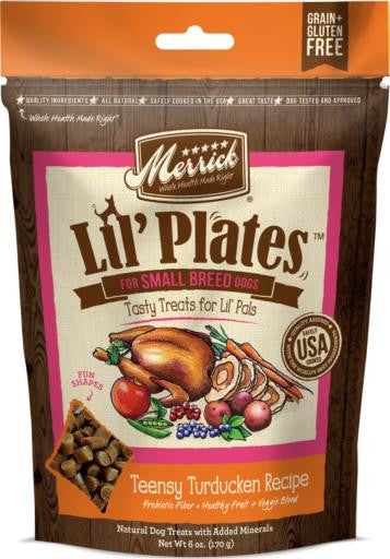 Merrick Lil Plates Teensy Turducken Recipe Training Treats 5oz {L - 1} 295595 - Dog