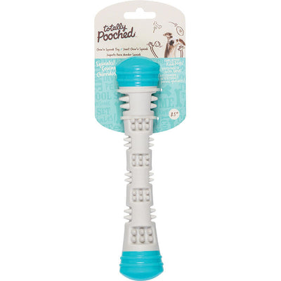 Messy Mutts Totally Dog Chew N Squeak Stick Grey Teal Small 628043606531