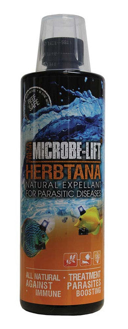 Microbe - Lift Herbtana Expellant Salt & Freshwater Parasitic Medication 16 fl. oz - Aquarium