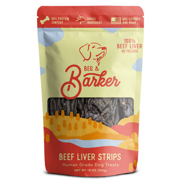 Beg & Barker Beef Liver Strip Dog Treats 10 oz 850025546454
