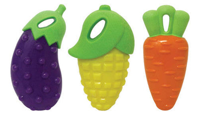 Multipet Harvesters Rubber Dog Toy Vegetables Assorted 5