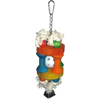 A & E Cages Happy Beaks Whiffle Ball in Solitude Bird Toy 3.5In X 3.5In X 10 in 644472991215