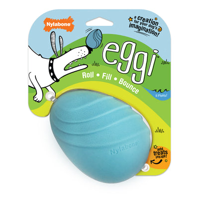 Nylabone Creative Play Eggi Dog Treat Toy Blue Large/Giant - Up To 50 Lbs. (1 ct) 018214852834