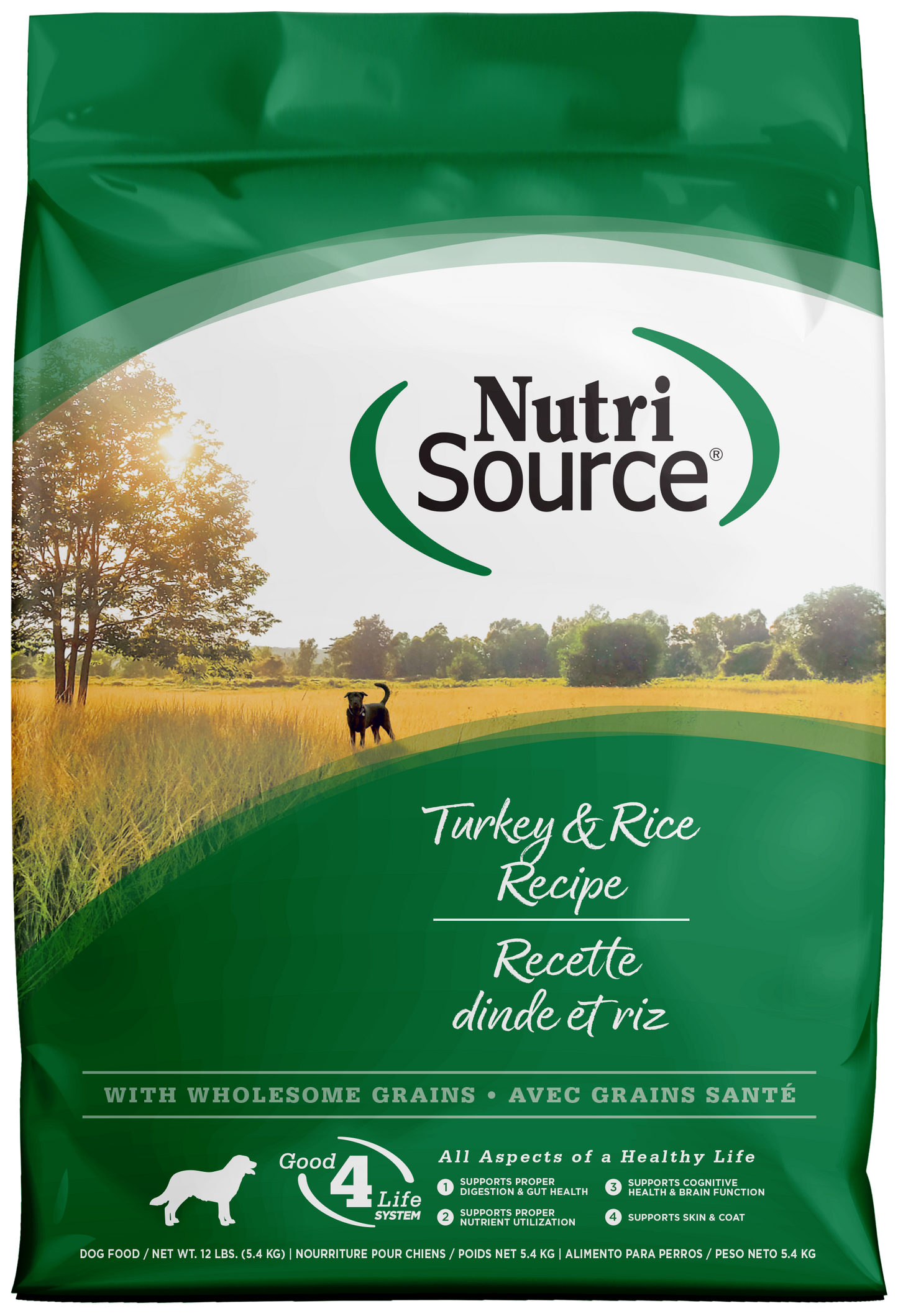 NutriSource Dry Dog Food Turkey & Rice 12 lb 073893271079