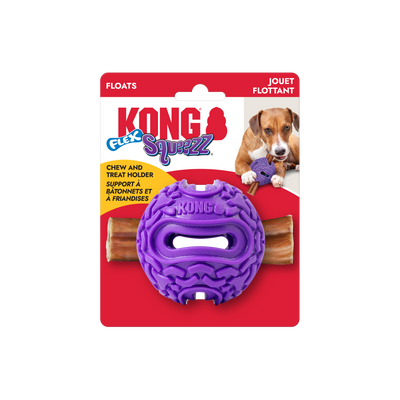 KONG Squeezz Flex Ball Dog Toy Small/Large 035585506449