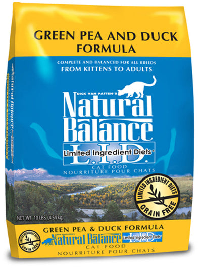 Natural Balance Pet Foods L.I.D. Dry Cat Food Green Pea & Duck 10lb