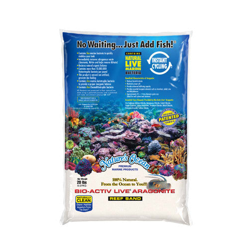 Natureās Ocean Bio - Activ Live Aragonite Sand #0 2/20 lb - Aquarium