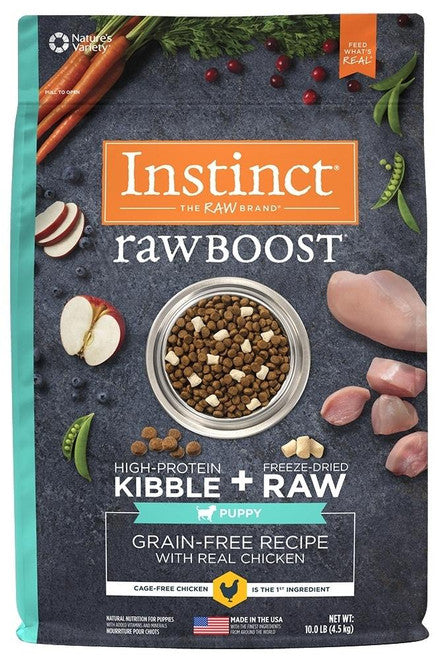 Nature’s Variety Instinct Grain Free Raw Boost Puppy Chicken Dry Dog Food - 10 - lb - {L - 1}