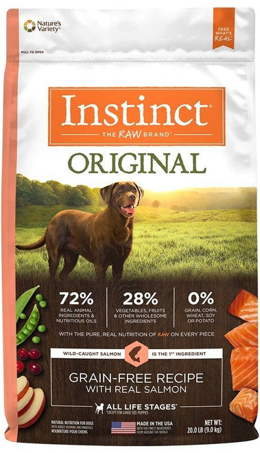 Nature’s Variety Instinct Original Grain Free Recipe With Real Salmon Natural Dry Dog Food - 20 - lb - {L - 1}