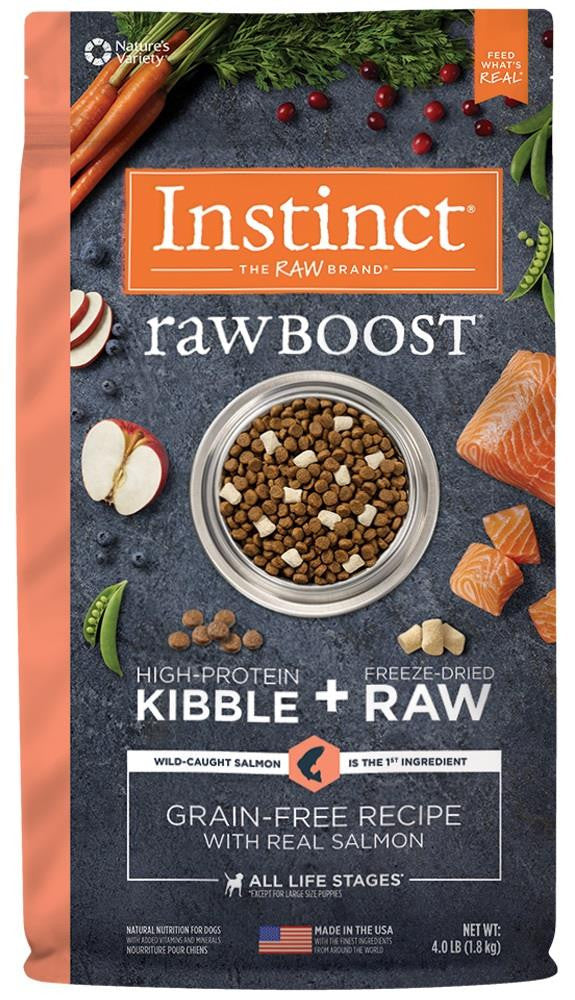 Nature's Variety Instinct Raw Boost Grain-Free Recipe w/ Real Salmon Dog 4/ 4 lb C=4 {L-1}699972 769949656289