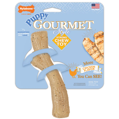 Nylabone Strong Chew Gourmet Style Stick Puppy Chew Toy Chicken Medium (1 ct) 018214853527