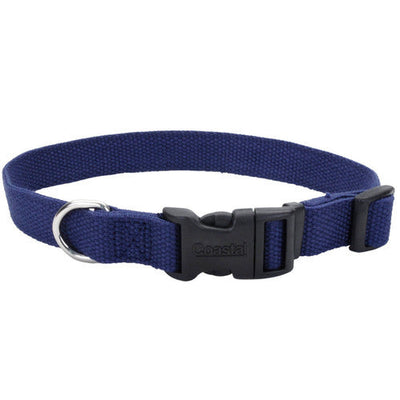 New Earth Soy Adjustable Dog Collar Indigo 1 in x 18 - 26