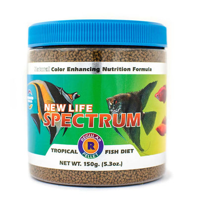 New Life Spectrum Tropical Sinking Pellets Fish Food 5.3oz Regular