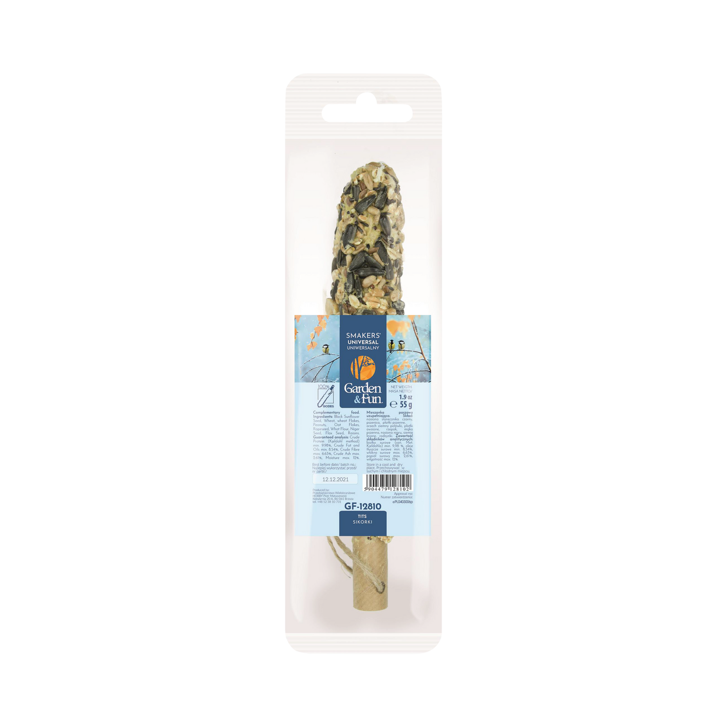 A & E Cages Smakers Garden & Fun Universal Food Stick for Titmouse Birds 20ea/1.9 oz 644472003413