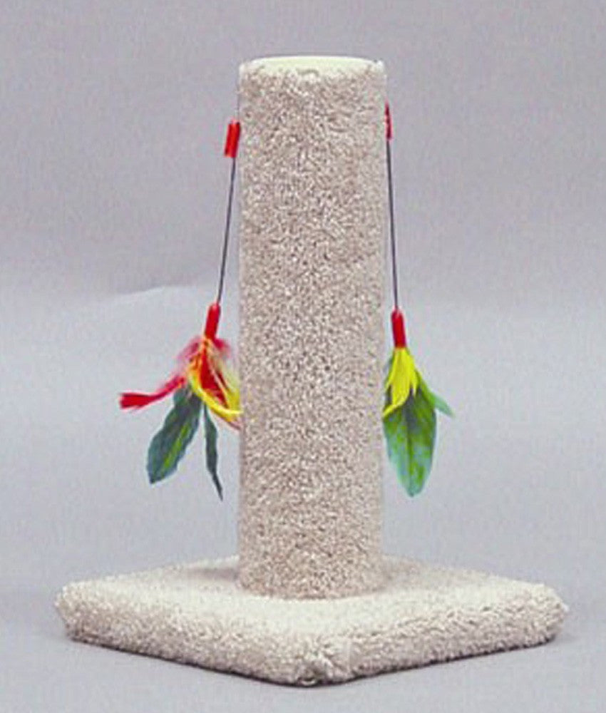 North American Pet Cat Post with Feather Assorted 17.5 in