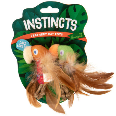 SmartyKat Love Mates Feathery HappyNip Silvervine & Catnip Bird Cat Toy Catnip Bird 2 pk 786306420673