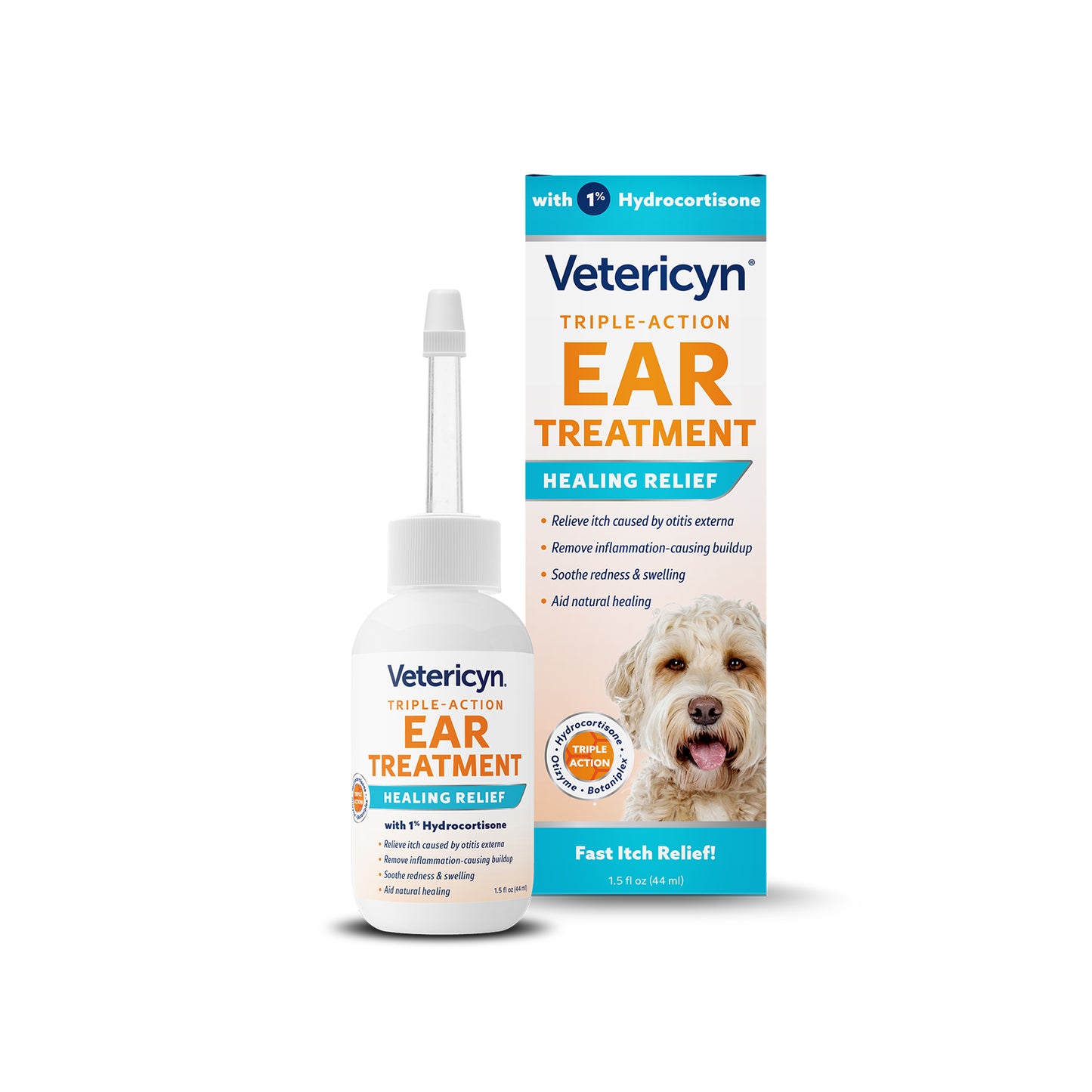 Vetericyn Triple-Action Ear Treatment Healing Relief 1.5 oz 818582013536