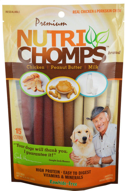 NutriChomps Assorted Falvor Twist Mini 15 - Dog