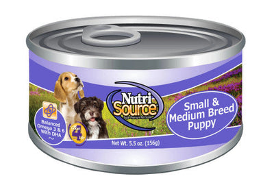 NutriSource Chicken & Rice Small Medium Puppy Can 12 / 5.5 oz - Dog