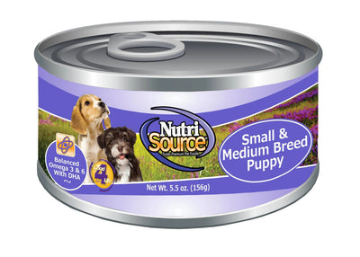 NutriSource Chicken & Rice Small & Medium Puppy Can 12 / 5.5 oz 073893040002