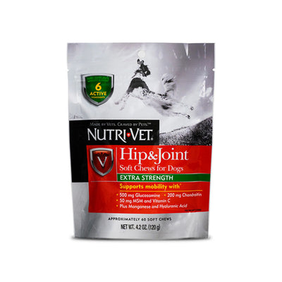 Nutri-Vet Hip & Joint Extra Strength Soft Chews For Dogs 60ct
