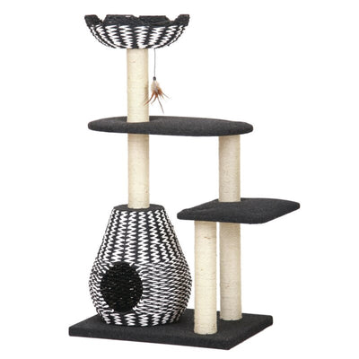 PetPals Ace Cat Tree Black & Tan 49 in 818483011440
