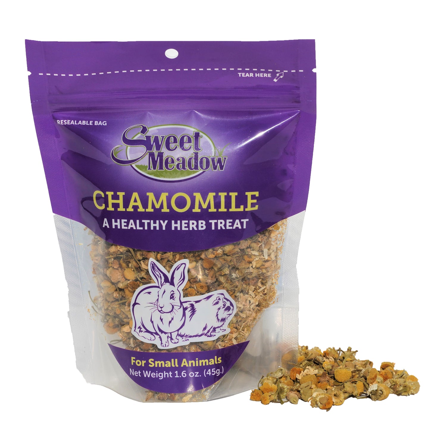 Sweet Meadow Farm Chamomile Healthy Herb Small Animal Treat 1.5 oz 768803777726
