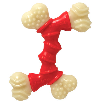 Nylabone Double Bone Power Chew Long-Lasting Dog Toy Bacon X-Small/Petite (1 Count)