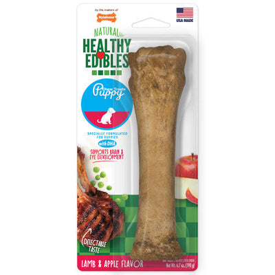 Nylabone Healthy Edibles Puppy Natural Long Lasting Dog Chew Treats Lamb & Apple X - Large/Souper (1 Count)