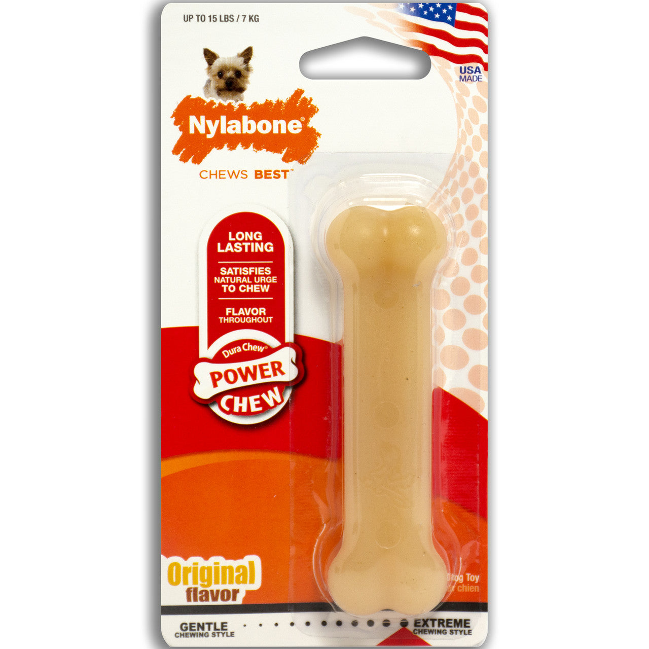 Nylabone Power Chew Durable Dog Toy Original X-Small/Petite (1 Count)