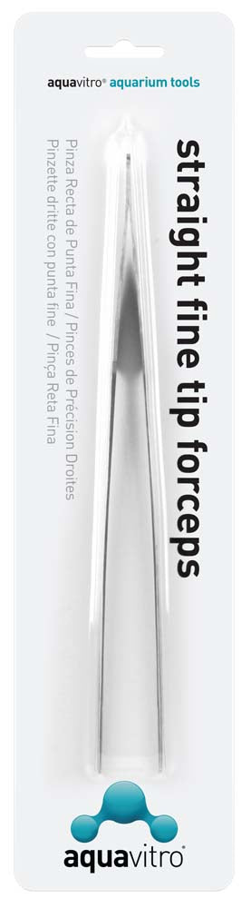 aquavitro Stainless Steel Straight Fine Tip Forceps Aquarium Tool Silver 10 in 000116768603