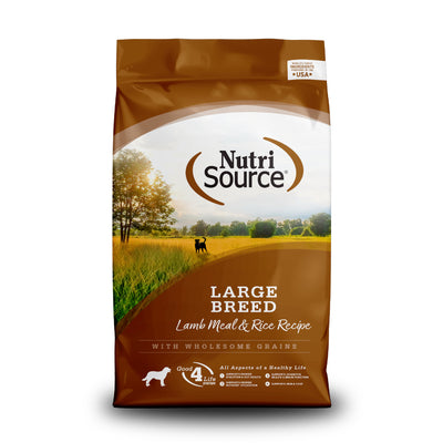 NutriSource Large Breed Dry Dog Food Lamb & Rice 26 lb 073893267027