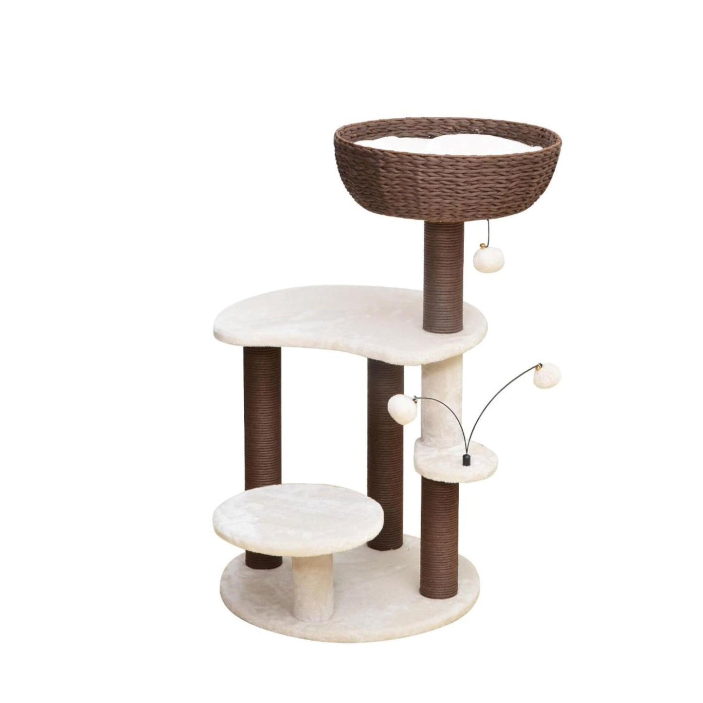 PetPals Quartz 5-Level Cat Tree Brown & Cream 35 in 818483016964