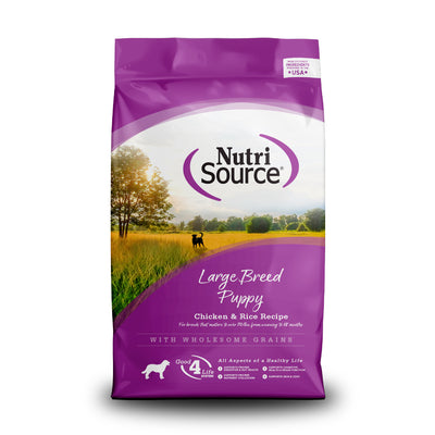 NutriSource Large Breed Puppy Dry Dog Food Chicken & Rice 26 lb 073893264101