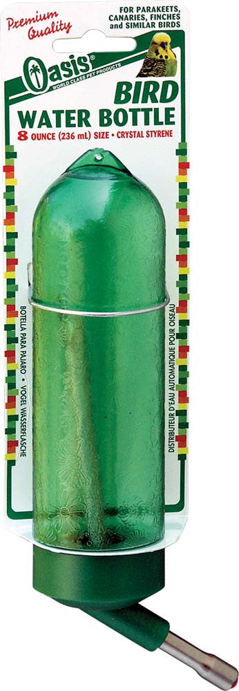 Oasis Bird Water Bottle Green 8 oz