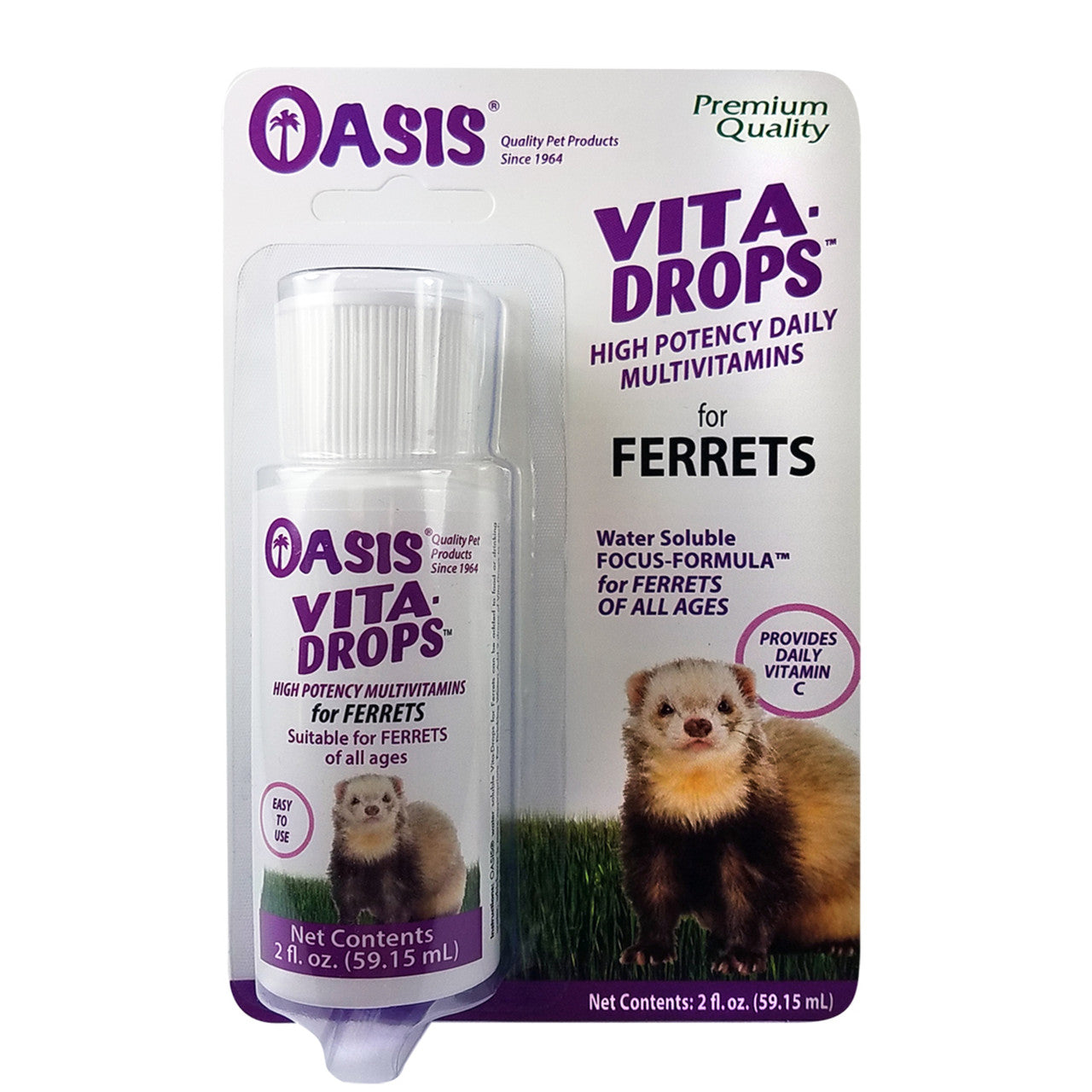 Oasis Vita Drops Multivitamin Supplement for Ferrets 2 fl. oz