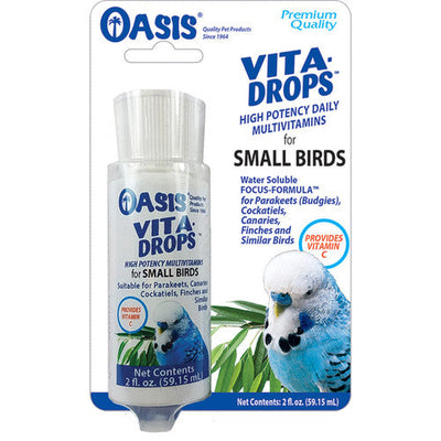 Oasis Vita Drops Multivitamin Supplement for Small Birds 2 fl. oz - Bird