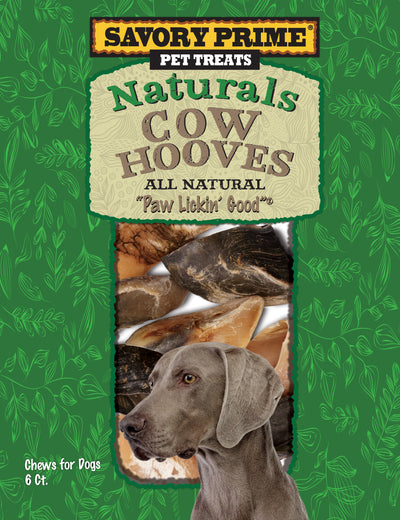 Savory Prime Naturals Cow Hooves Dog Chews 6 ct 810359003375