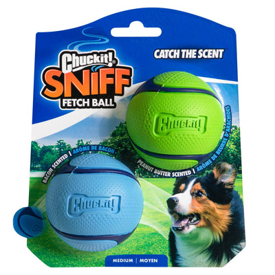 Chuckit! Fetch Sniff Ball Dog Toy Medium, 2 pk 029695332098