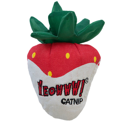 Yeowww! Strawberry Catnip Cat Toy White Chocolate Single 812402001352