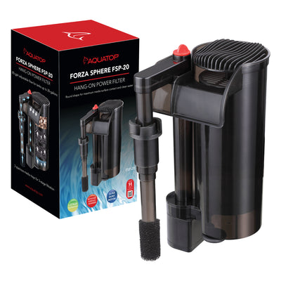 Aquatop Forza Sphere 20 Power Hang-On Power Filter for Tanks up to 20gal 20 gal 810146751076