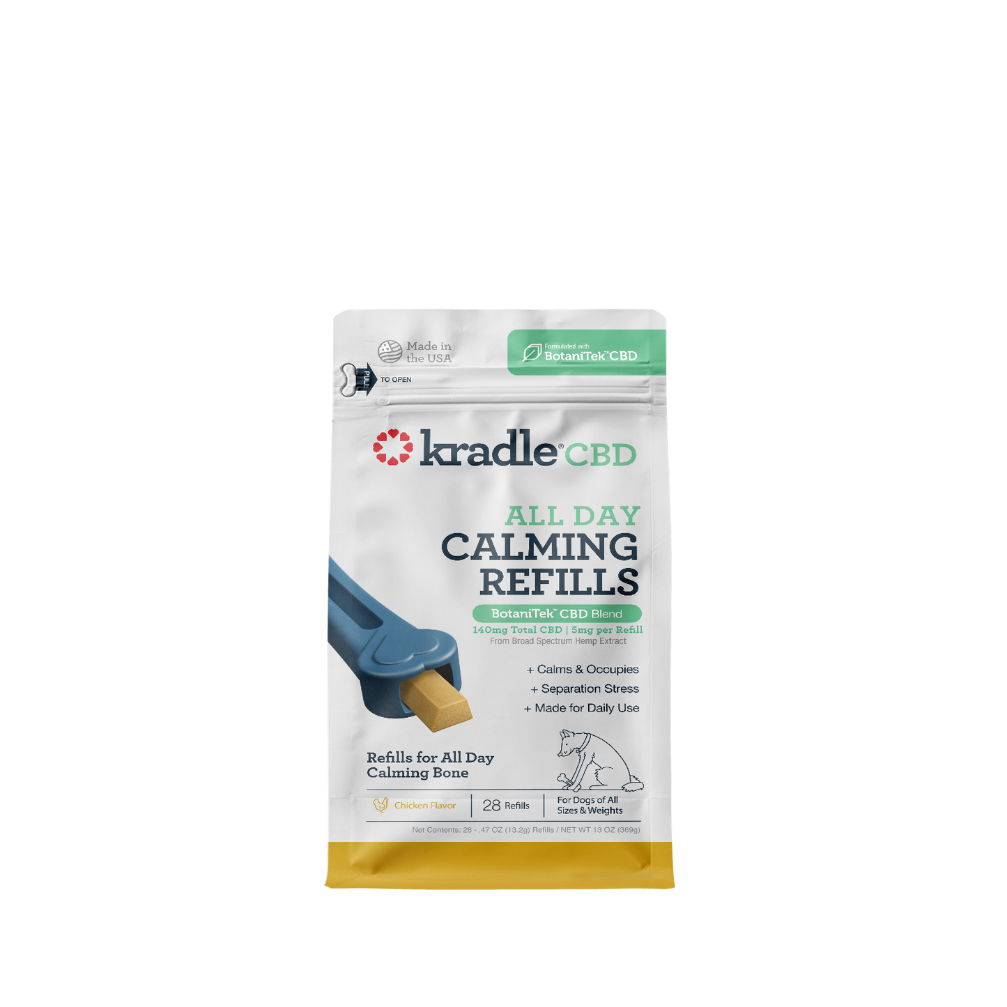 Kradle CBD All-Day Calming Inserts 140mg Chicken 28 ct 850015561948